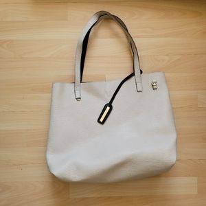 Large STREET LEVEL Reversible Beige Tote Bag